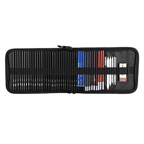SIXRUN 50 Farben Holzkohle-Bleistift-Set - Premium Zeichenset Für Künstler & Anfänger