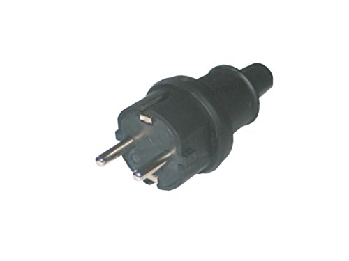 Spina Gomma Industriale Pesante IP44 – Connettore Uomo/Donna Antishock – Versione Nera