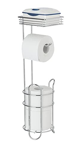 Wenko Stand Wc Garnitur Toilettenpapierhalter Stehend Mit Ablage