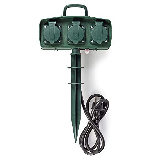 TronicXL 3fach Steckdosenleiste Steckdose IP44 Garten Verlängerung 1,5m
